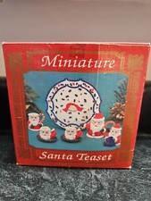Lincolnshire Holiday Collection Miniature Santa Claus Tea Set Vtg 1995 Christmas