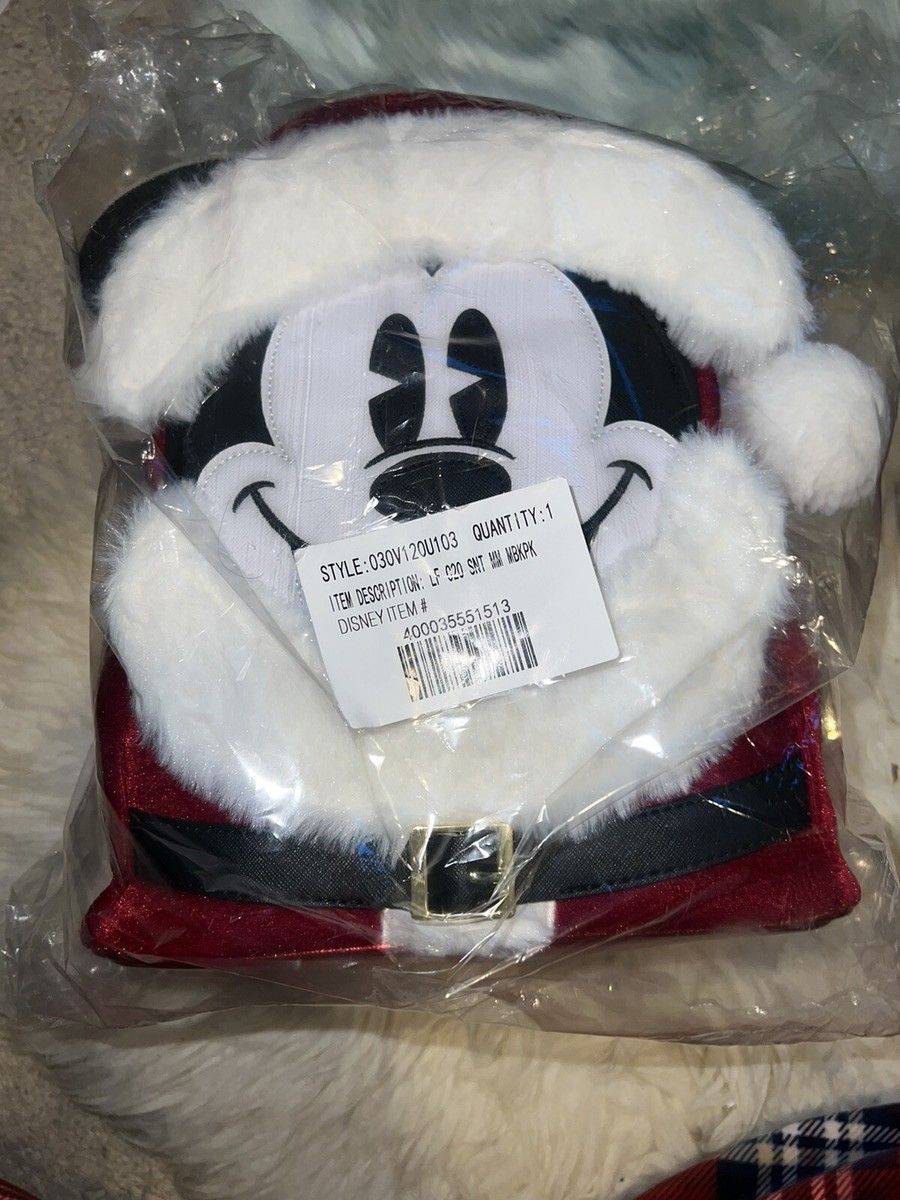 Loungefly Disney Parks Santa Mickey Mouse Mini Backpack 