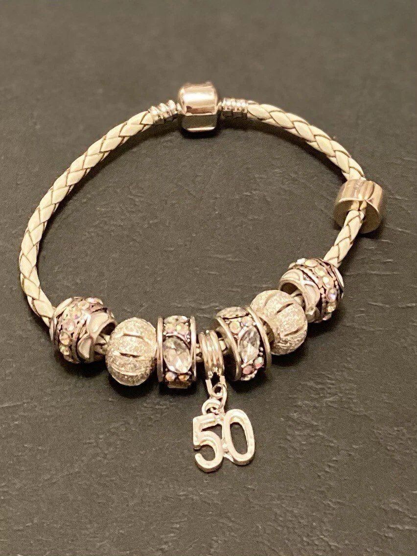 50th birthday charm bracelet deals