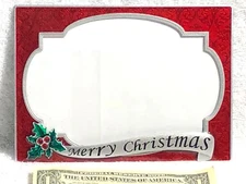 Beautiful Metal Christmas Frame All Ages Unisex Lacquer Finishes Glass Berries X