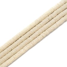 Pietra di roccia lavica bianco panna dischi Heishi perline 2x4mm 2x6mm 2x8mm filo 15,5"