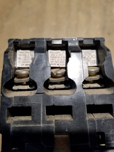 Square D QOB Series Circuit Breaker 20A Bolt-On 3 Pole 240V 1J-1995-Y7 - Picture 3 of 3