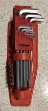 POWERBUILT 640081 9Pc Sae Longarm Ballend Hex Key Set