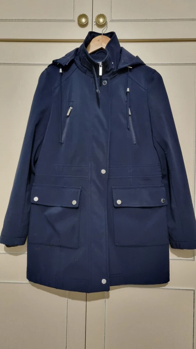 French Connection Dark Blue Rain Mac Ladies Size M | eBay