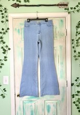 Jealous Tomato Light Wash Blue Denim Flare Bell Bottom Jeans Size Large