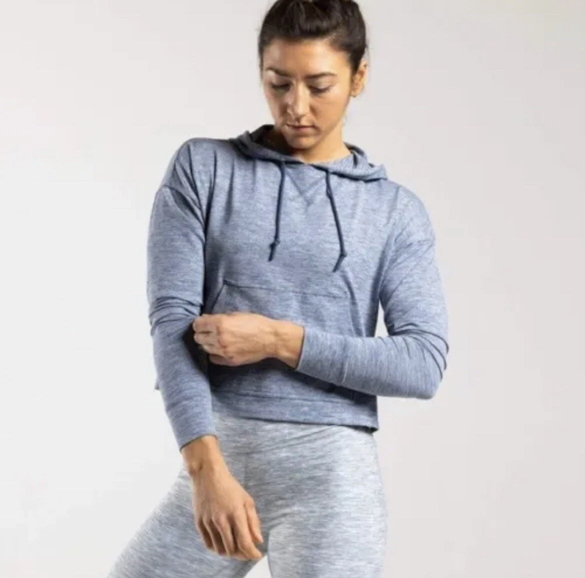 Nike women's yoga jersey cropped hoodie new arrivals