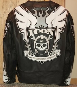 icon skull leather jacket