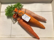 PRIMITIVE SPRING SET OF  3 ORANGE  CARROTS BOWL FILLERS  #2