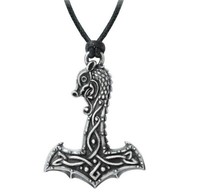 Alchemy Gothic Drakkar Thor Hammer AnhäNger Mjolnir Wikinger Kelten Drachen P910