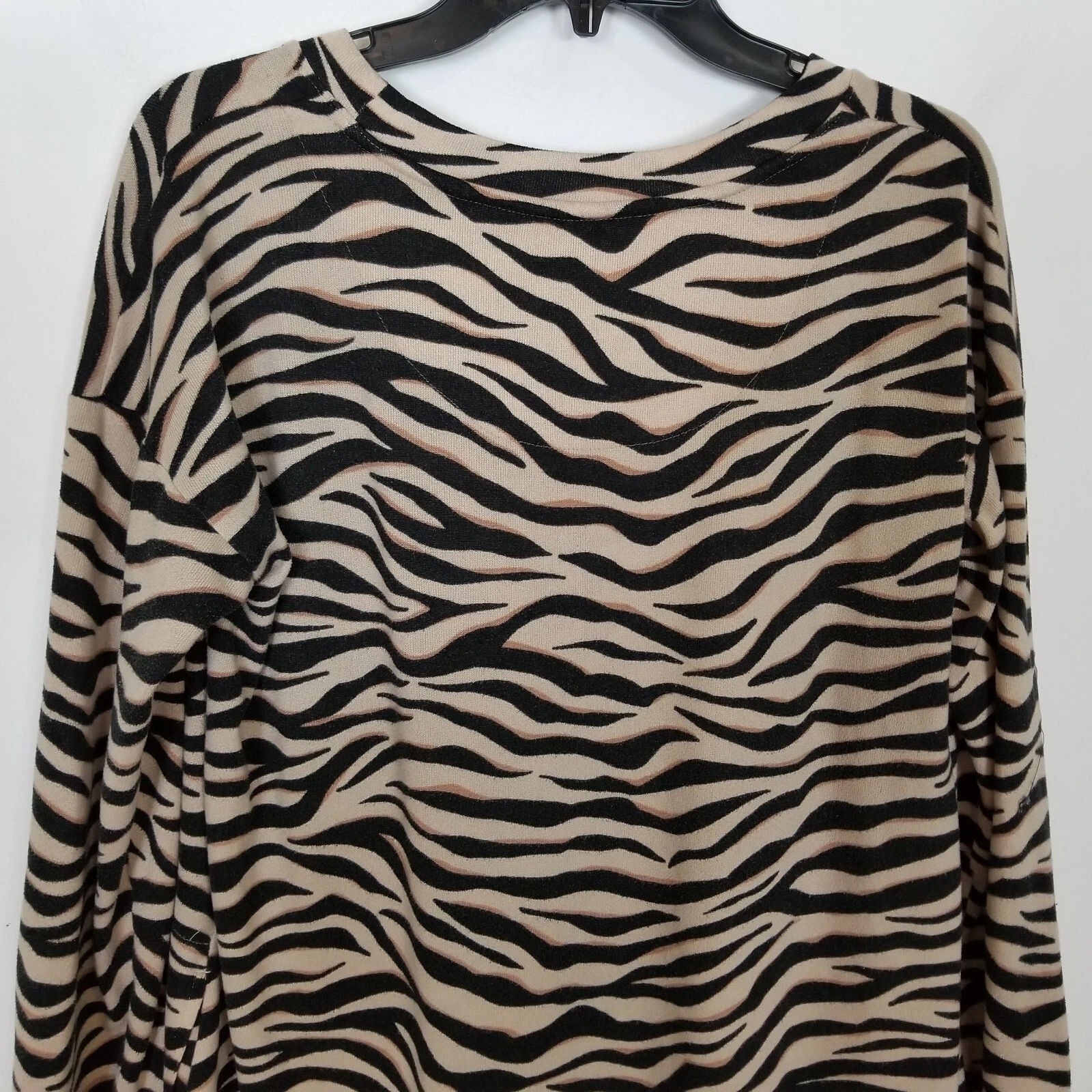 Vestito donna Kate Spade stampa animalier manica lunga taglia S marrone beige maglia pullover