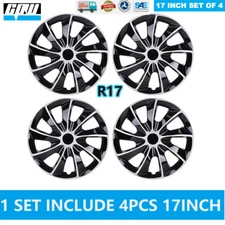 17" Inch Set of 4 Wheel Covers Full Rim Snap On Hubcaps for R17 Tire & Steel Kit