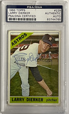 Larry Dierker Autographed 1966 Topps Card #228 (PSA)