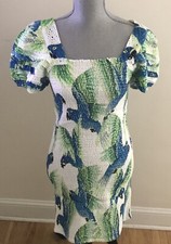 FARM RIO Araras Mini Dress PARROT PRINT size M or XL ($220) NWT Anthropologie