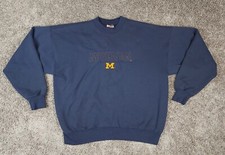 VTG Michigan Wolverines Sweatshirt Mens XL Made in USA Crewneck Embroidered 90s