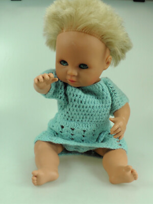 Max Zapf W.-Germany Baby-Puppe 42 cm blond doll Vinylkörper gemarkt 1992