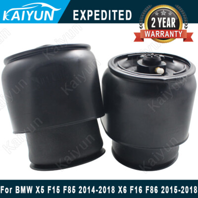 Pair Rear F15 Air Suspension Spring Bags For BMW X5 2014 - 2018 X6 F16 2015-2018