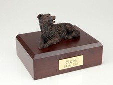 Border Collie Pet Funeral Cremation Urn Avail in 3 Different Colors  4 Sizes