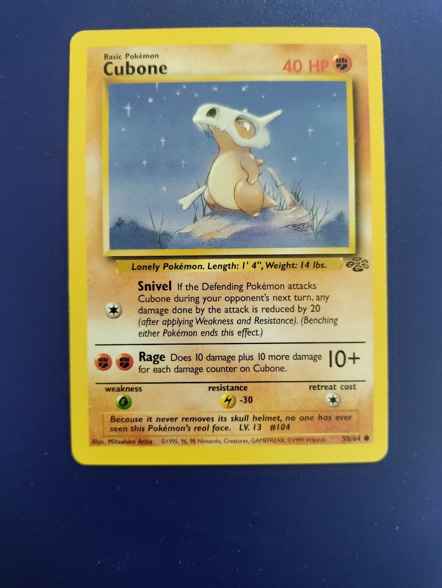 1999 Cubone Pokemon Card Jungle 50/64 NM/MT Condition