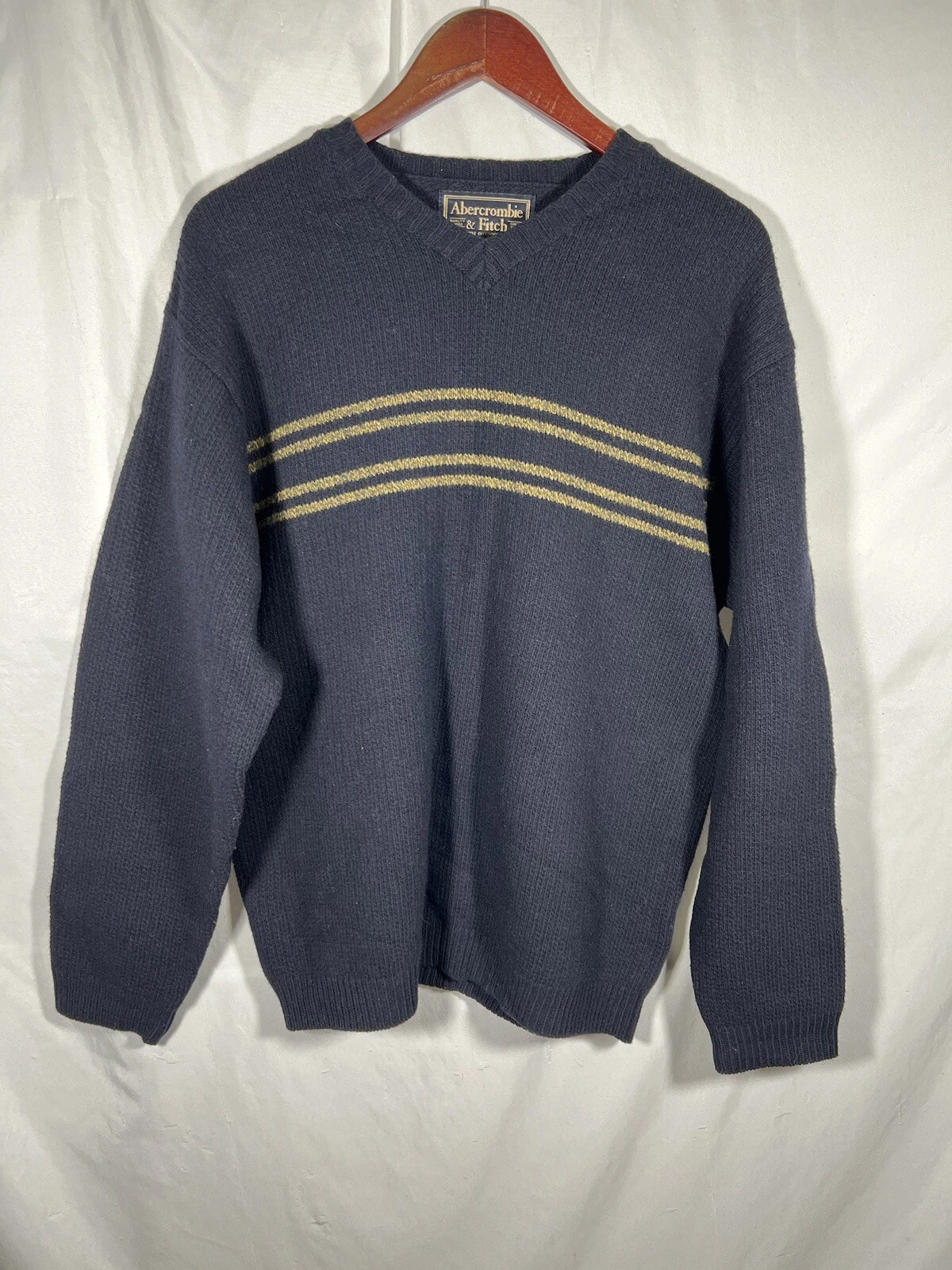 abercrombie fitch Vintage Lambwool Navy Men’s Sweater Size M