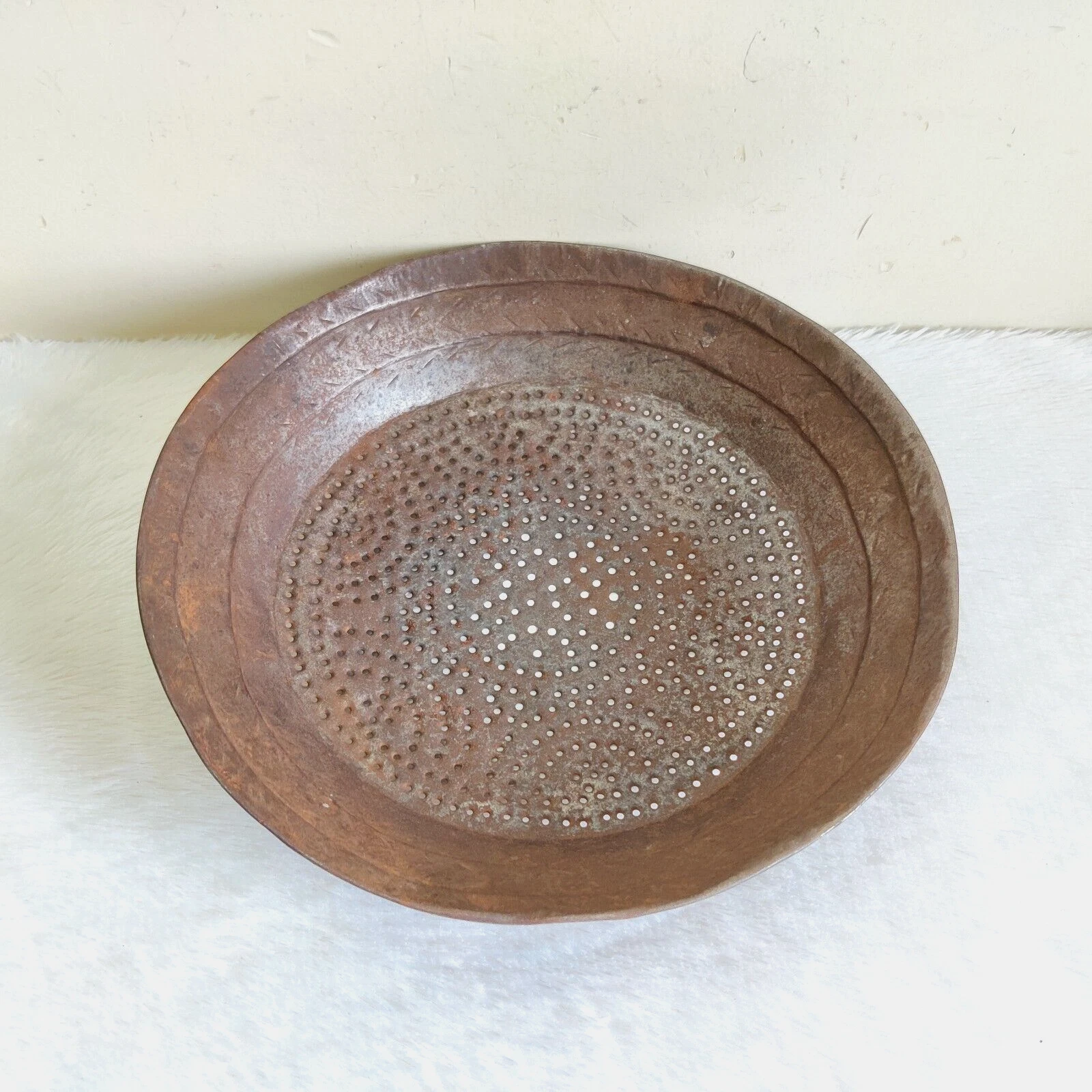 1920s Vintage Primitive Handcrafted Iron Strainer Kitchen Decorative Old T416
Opens in a new window