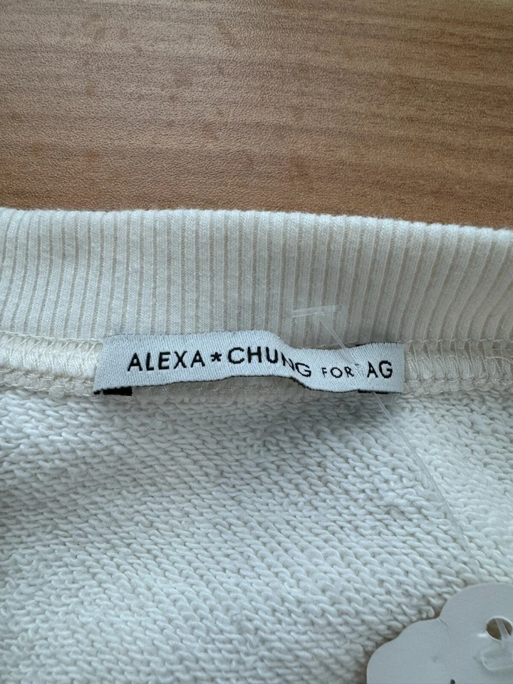 Sudadera Alex Chung for AG para mujer blanca parche A talla M Foto 4 de 4