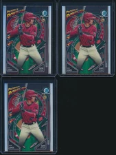 Lot of (3) DRUW JONES 2024 Bowman Chrome Prospect Power Up DIAMONDBACKS RC