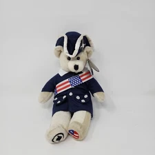 Chicago Title Bear Patriot USA Bear Teddy Plush New 9"