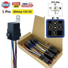 5-pin 40/30Amp 12V DC Waterproof Automotive Relay with Heavy-Duty Wire Harness