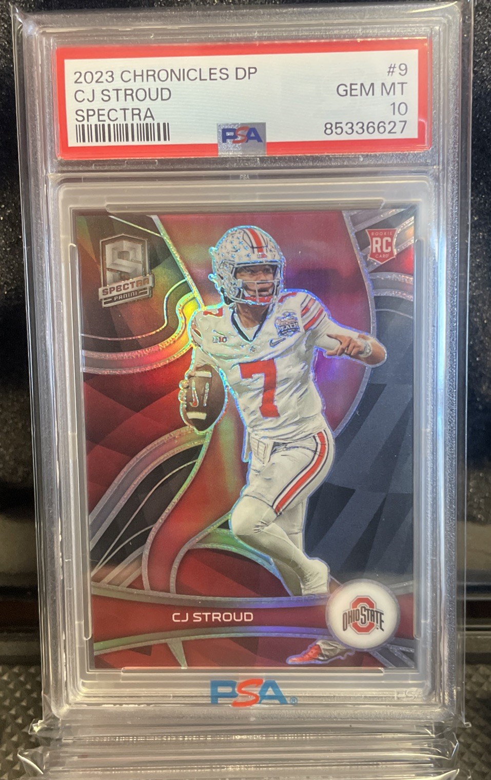 2023 Panini Chronicles DP CJ Stroud Spectra #9 RC PSA 10 - Ohio State - Pop 8