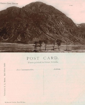 Vintage Postkarte - Ossians Cave, Glencoe Schottland ECHTFOTO UNBESPIELT
