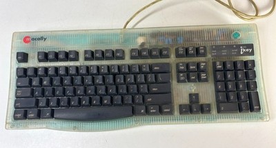 Macally iKey USB Keyboard For Macintosh Vintage Transparent Design
