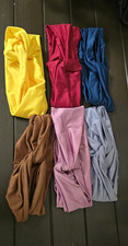 Lot of 6 Stretch Bow Twist Turban Headbands, Solid Multicolor Fabric Womens