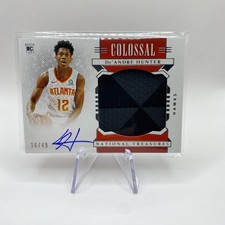 2019-20 Panini National Treasures - Colossal Material Autographs De'Andre Hunter