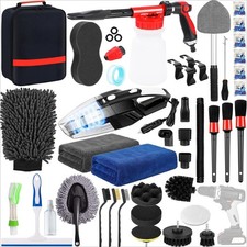 40Pcs Car Wash Detailing Kit Cleaning Kits with Foam Gun Sprayer Vacuum
