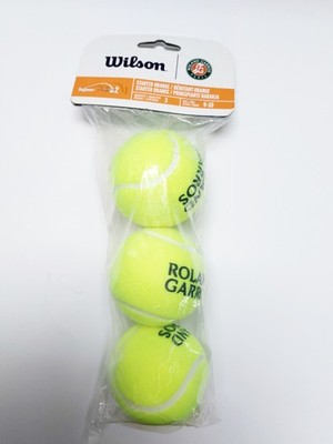 Wilson Tennisbälle Roland Garros Stage 2 Beginner 3er Pack für 9-10 Jahre gelb