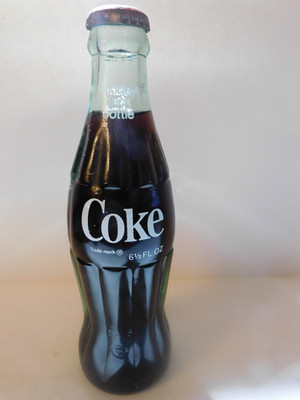 Vintage 6 1/2 Inch Coke Bottles (Full)