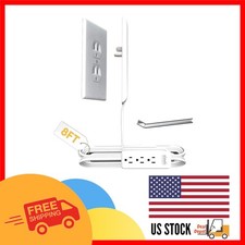 No Shock Child Protector - 3-Outlet Concealer with 8-Foot Extension Cord
