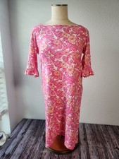 Lilly Pulitzer Somerset Pink Coastal Print T-shirt Dress Size Small