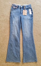 Democracy Light Wash Raww Hem Bootcut Jeans Sz 6
