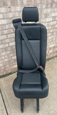New 2015-2026 Ford Transit Van 1 Person Seat Black Vinyl Quick Release Brackets