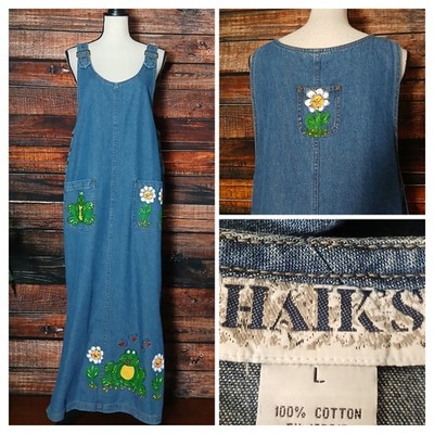 white christmas dresses Billy T Chambray Overall Maxi Dress main image 0