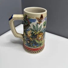 Vintage Busch Gardens Extinction is Forever II Stein 6 1/2" Ceramarte Brazil