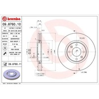 2X Brembo Bremsscheibe Vorderachse Prime Line FüR CitroëN Opel Peugeot