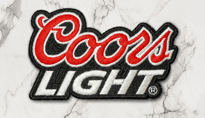 COORS LIGHT BEER EMBROIDERED IRON ON PATCH 4''X2.5'' FREE SHIPPING