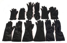 Lot 14- 6 Pairs of Black Vintage Womens Dress Up Fashion Gloves