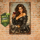 Girl Original Vintage Design Wall Art Print Poster 8x12 Metal Tin Sign Decor