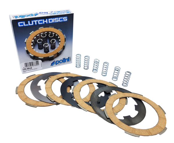 Kit Serie 4 Kupplungsplatten Polini (6 Federn) Piaggio Vespa 50 FL2 HP 1991 1992-image