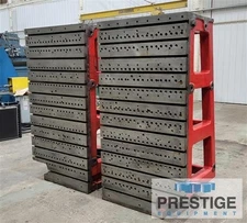 74.625" x 39.375" T-Slotted Angle Plates w/ Surface Fixture Plates, Qty. 2