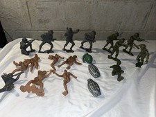 Hue Lot 6  Vintage 1963 Marx WWII German Japanese Soldier Plastic Toy  More