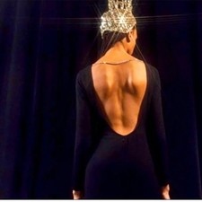 Reformation Arabelle dress with rhinestone backless detail size 4